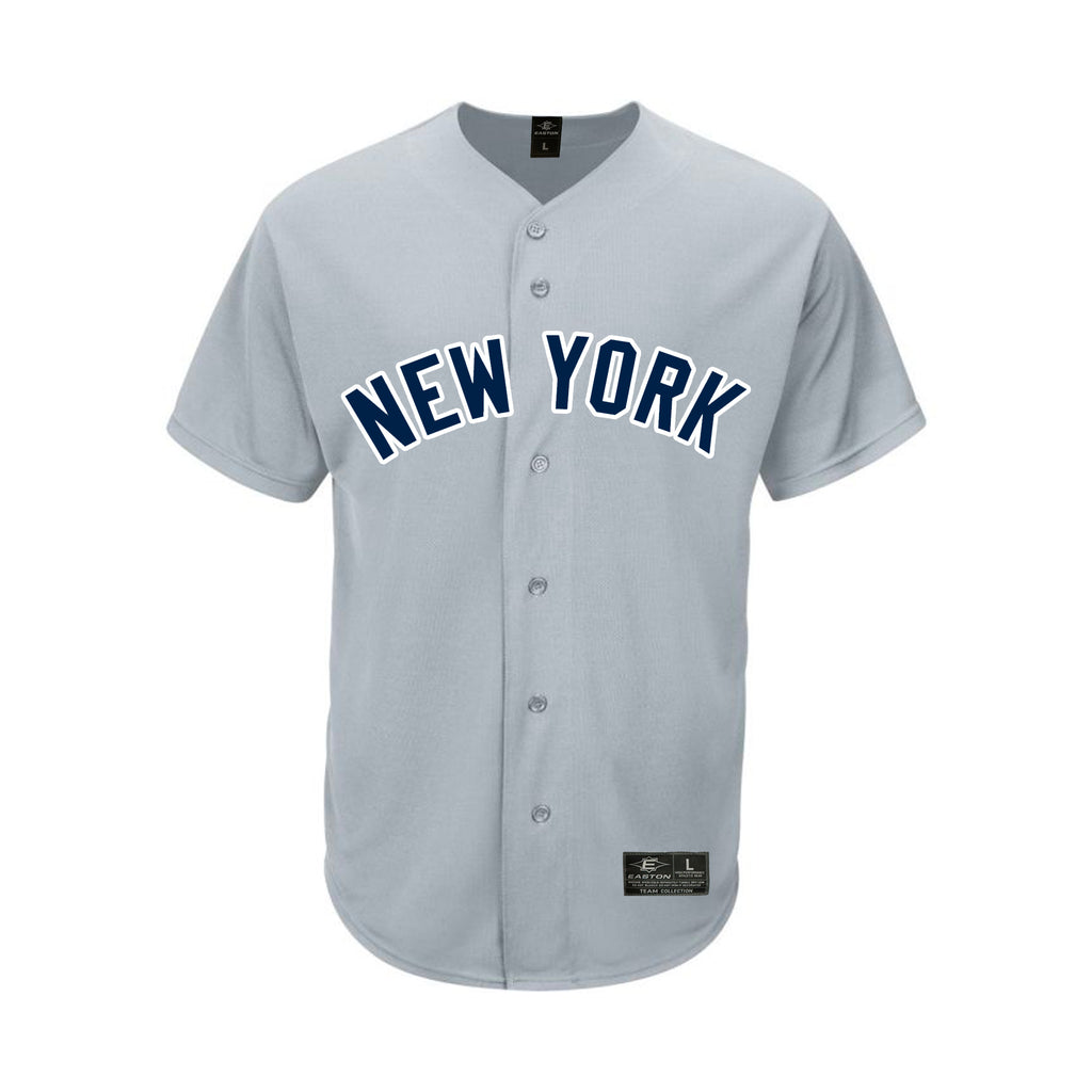 Jersey Camisola Beisbol Easton Yankees New York Gris Adulto