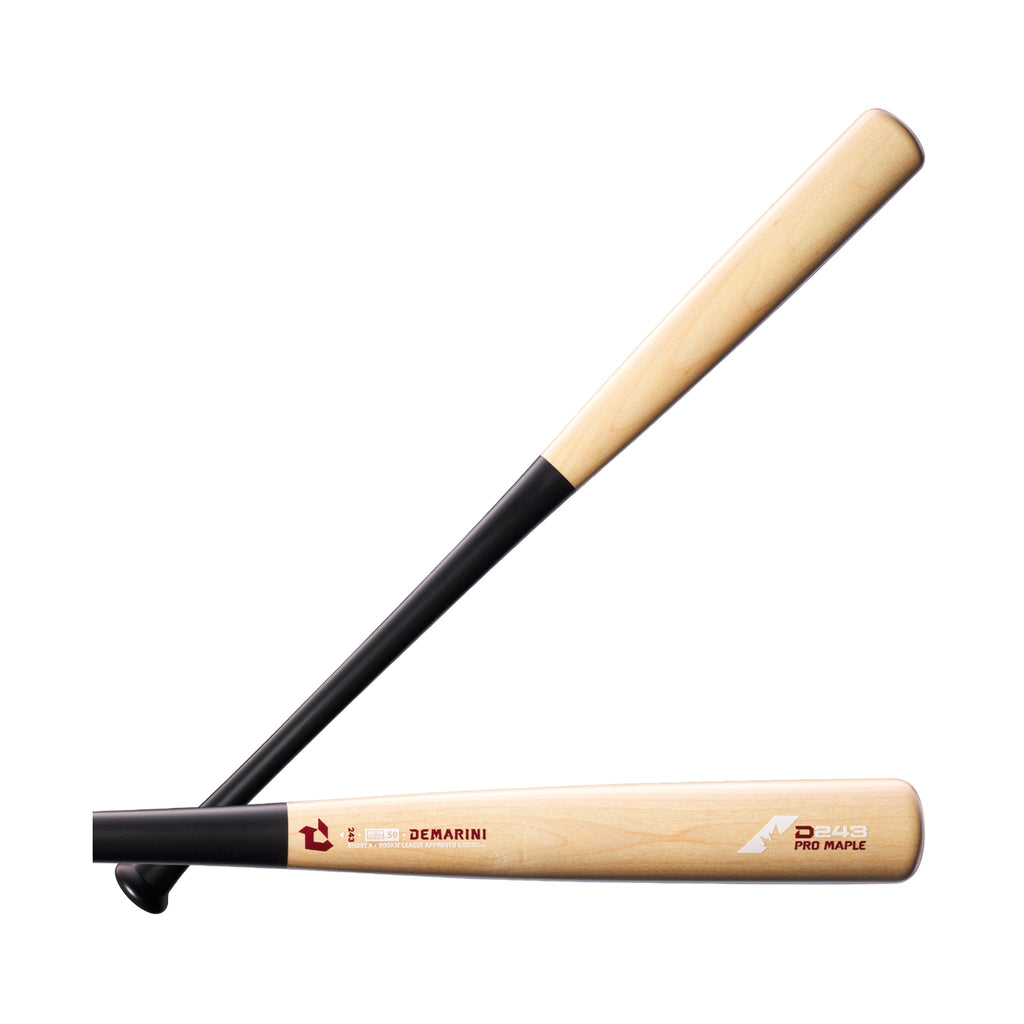 Bat Beisbol Madera Maple Compuesto Demarini D243 Negro Natural ADULTO